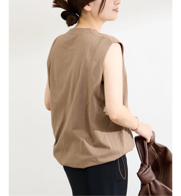 JOURNAL STANDARD「《追加2》シャーリングノースリーブＴシャツ」|Tシャツ・カットソー|