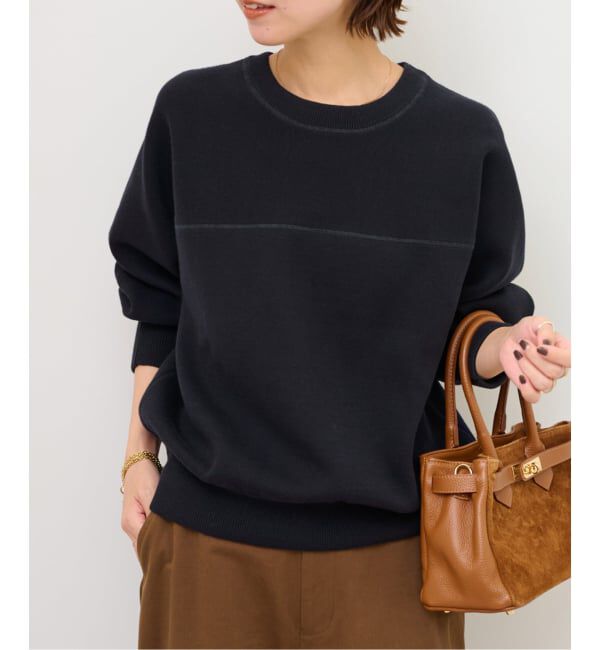 JOURNAL STANDARD relume「《追加》スウェットライクドルマンプルオーバー」|ニット・セーター|ネイビー