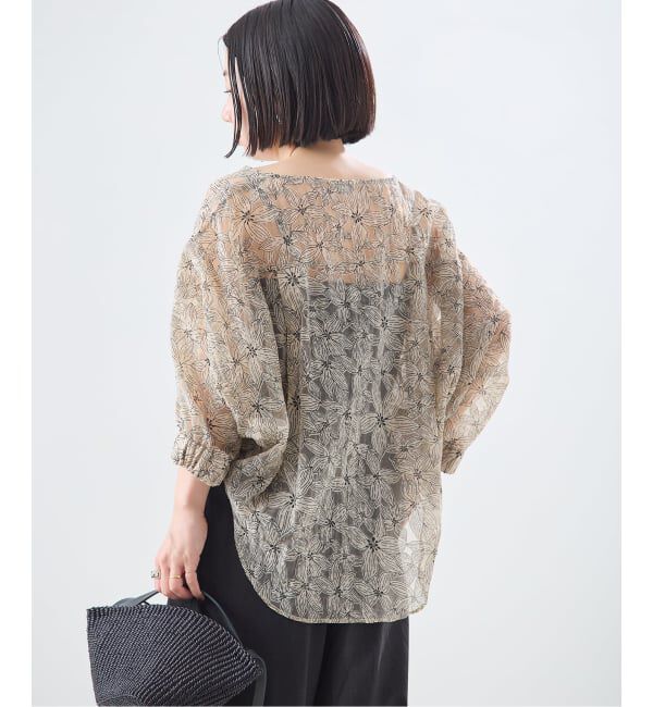 journal standard L'essage「《追加2》オーガンジーニュアンスノーカラーシャツ」|シャツ・ブラウス|