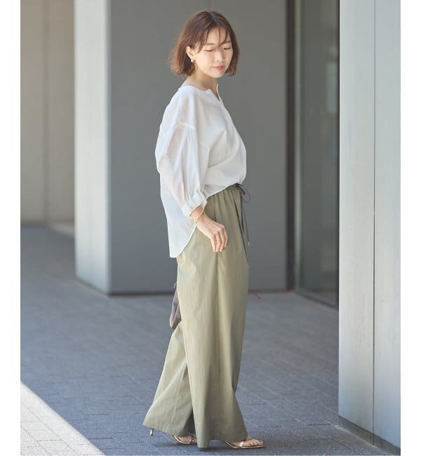 journal standard L'essage「《追加2》オーガンジーニュアンスノーカラーシャツ」|シャツ・ブラウス|