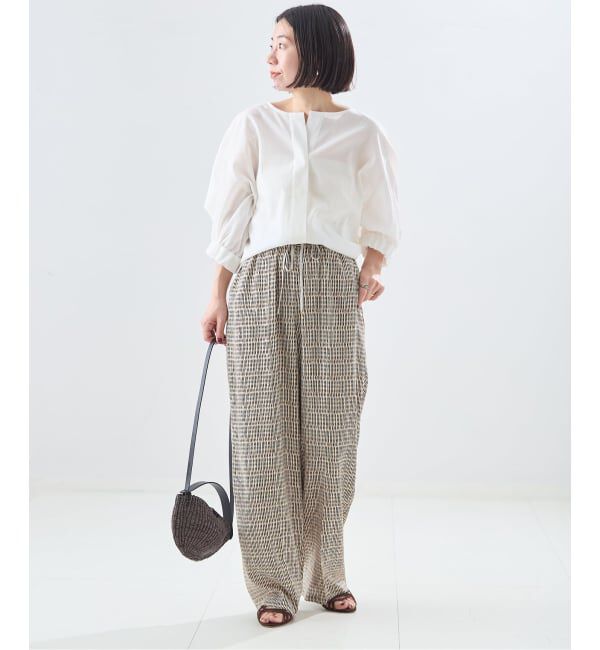 journal standard L'essage「《追加2》オーガンジーニュアンスノーカラーシャツ」|シャツ・ブラウス|
