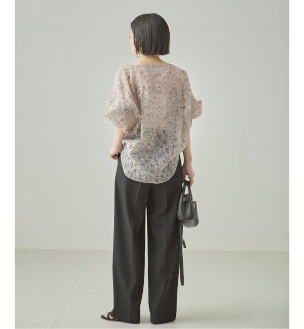 journal standard L'essage「《追加2》オーガンジーニュアンスノーカラーシャツ」|シャツ・ブラウス|