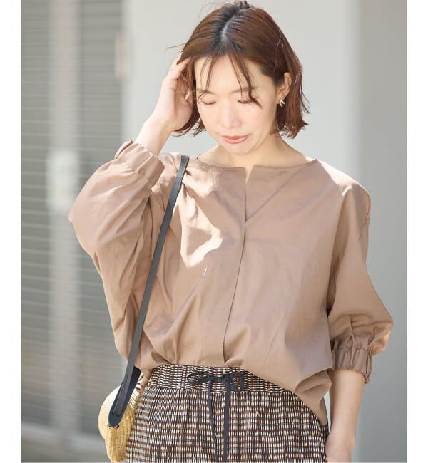 journal standard L'essage「《追加2》オーガンジーニュアンスノーカラーシャツ」|シャツ・ブラウス|
