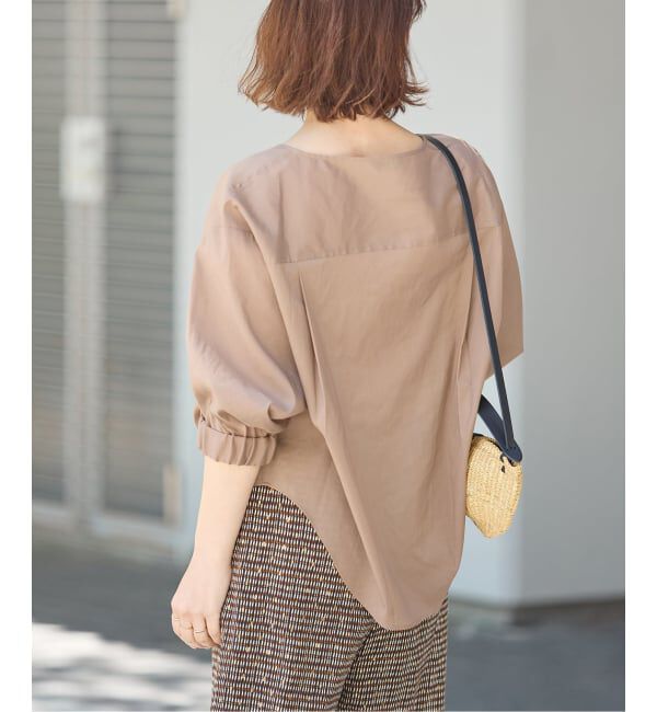 journal standard L'essage「《追加2》オーガンジーニュアンスノーカラーシャツ」|シャツ・ブラウス|