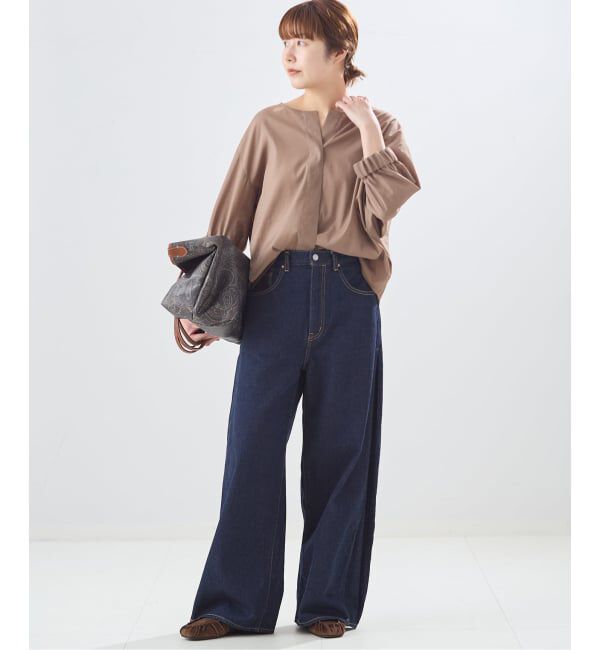 journal standard L'essage「《追加2》オーガンジーニュアンスノーカラーシャツ」|シャツ・ブラウス|