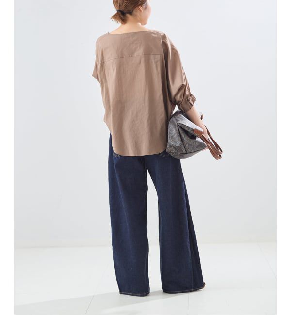journal standard L'essage「《追加2》オーガンジーニュアンスノーカラーシャツ」|シャツ・ブラウス|