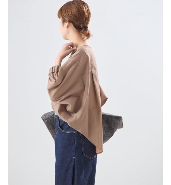 journal standard L'essage「《追加2》オーガンジーニュアンスノーカラーシャツ」|シャツ・ブラウス|