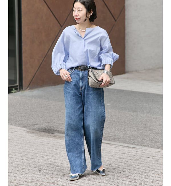 journal standard L'essage「《追加2》オーガンジーニュアンスノーカラーシャツ」|シャツ・ブラウス|