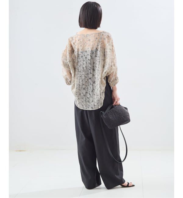 journal standard L'essage「《追加2》オーガンジーニュアンスノーカラーシャツ」|シャツ・ブラウス|