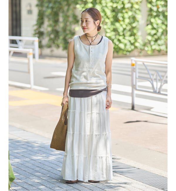 JOURNAL STANDARD「インディア コットンリネンメッシュスカート」|スカート|