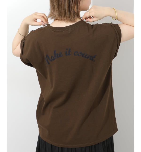 JOURNAL STANDARD relume「《追加》刺繍ロゴフレンチTEE」|Tシャツ・カットソー|ブラウン