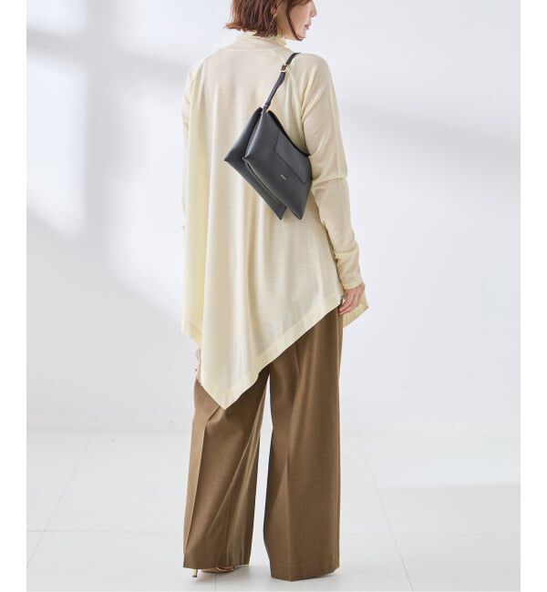 journal standard L'essage「Uhr/ウーア Wool Asymmetry Turtleneck Long Tee タートルネックロングT」|ニット・セーター|