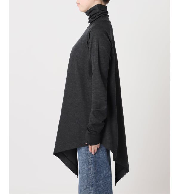 journal standard L'essage「Uhr/ウーア Wool Asymmetry Turtleneck Long Tee タートルネックロングT」|ニット・セーター|