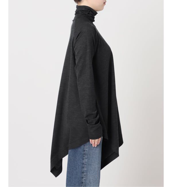 journal standard L'essage「Uhr/ウーア Wool Asymmetry Turtleneck Long Tee タートルネックロングT」|ニット・セーター|