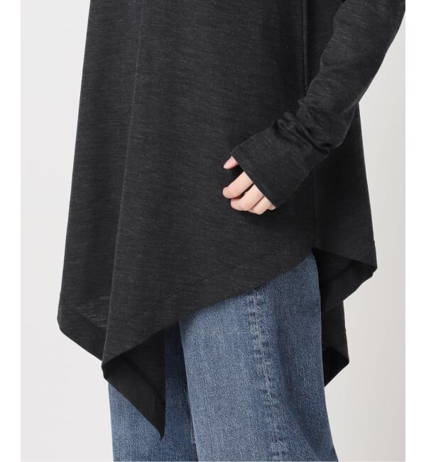 journal standard L'essage「Uhr/ウーア Wool Asymmetry Turtleneck Long Tee タートルネックロングT」|ニット・セーター|
