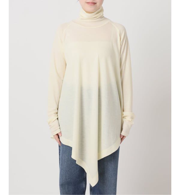 journal standard L'essage「Uhr/ウーア Wool Asymmetry Turtleneck Long Tee タートルネックロングT」|ニット・セーター|
