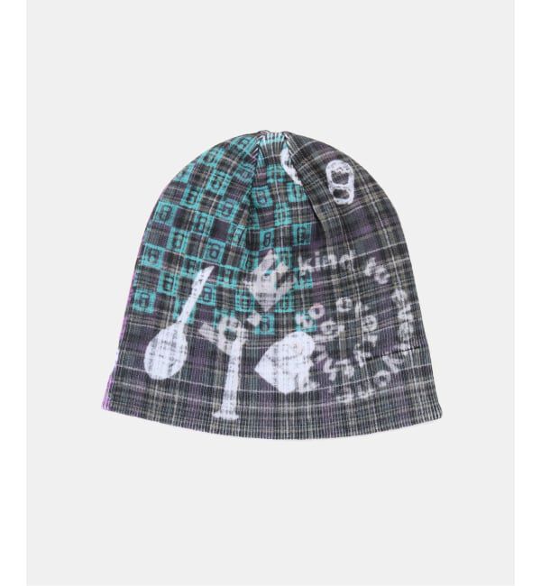 Oriens JOURNAL STANDARD「b.Eautiful x LEO GON'DO Plaid Beanie（GREY）」|ニット帽|