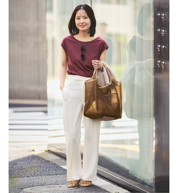 NOBLE「《接触冷感》ウエストギャザーコンパクトT」|Tシャツ・カットソー|