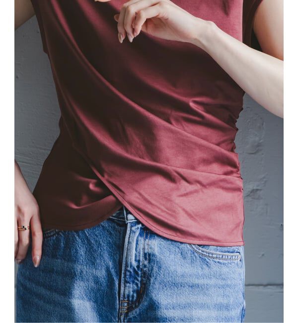 NOBLE「《接触冷感》ウエストギャザーコンパクトT」|Tシャツ・カットソー|