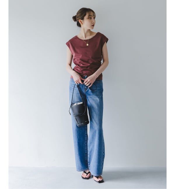 NOBLE「《接触冷感》ウエストギャザーコンパクトT」|Tシャツ・カットソー|