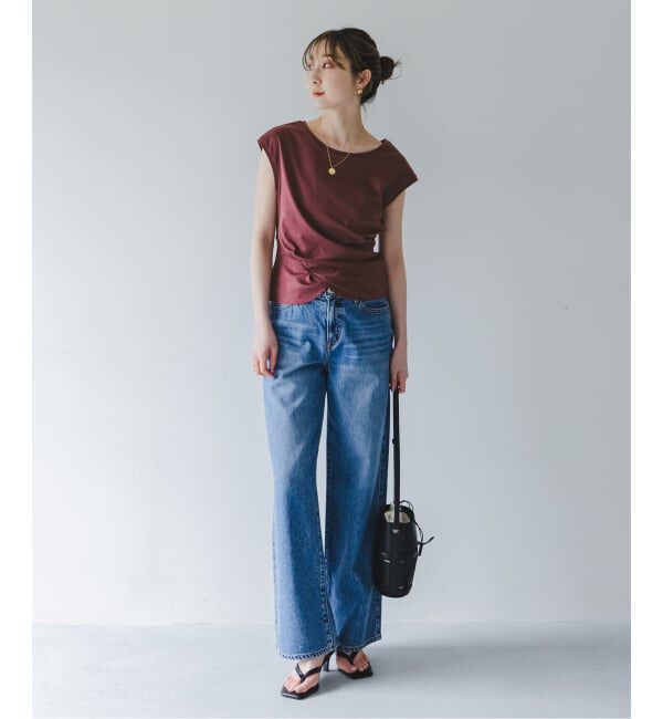 NOBLE「《接触冷感》ウエストギャザーコンパクトT」|Tシャツ・カットソー|