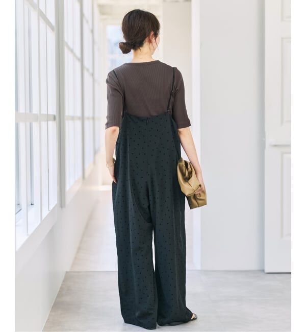Spick and Span「コットンシルケットリブハーフスリーブプルオーバー」|Tシャツ・カットソー|