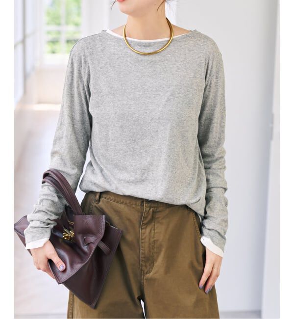 Spick and Span「《新色有り /  追加》シアーボートネックプルオーバー」|Tシャツ・カットソー|