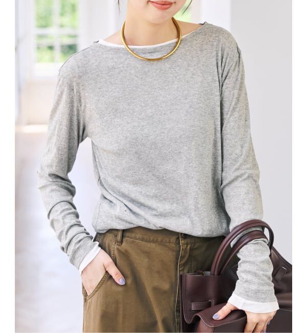 Spick and Span「《新色有り /  追加》シアーボートネックプルオーバー」|Tシャツ・カットソー|