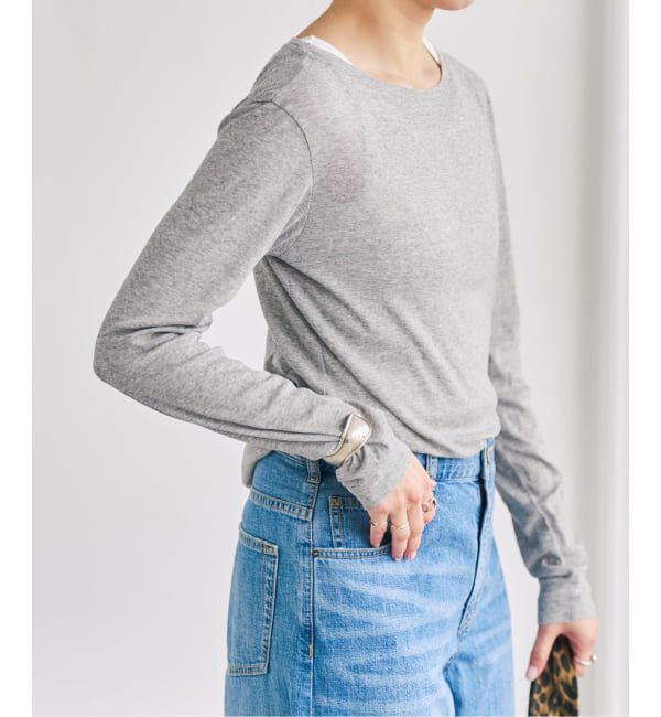 Spick and Span「《新色有り /  追加》シアーボートネックプルオーバー」|Tシャツ・カットソー|