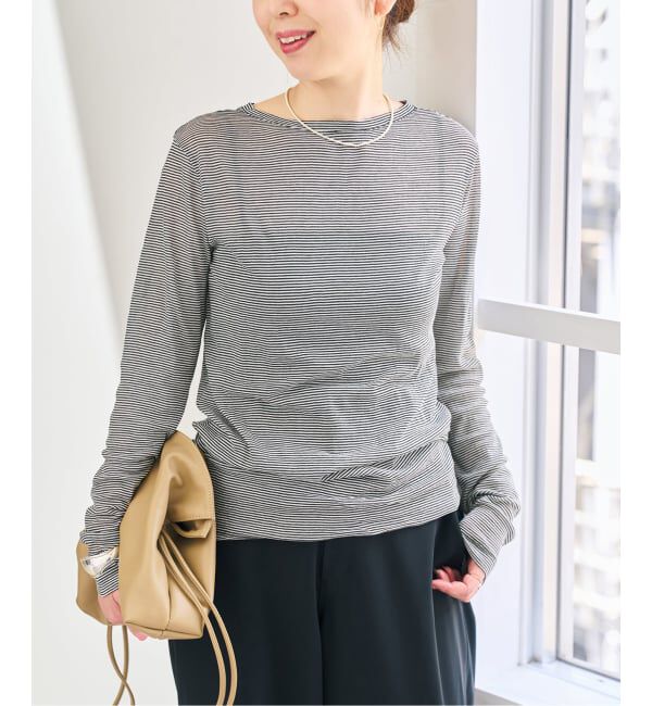 Spick and Span「《新色有り /  追加》シアーボートネックプルオーバー」|Tシャツ・カットソー|