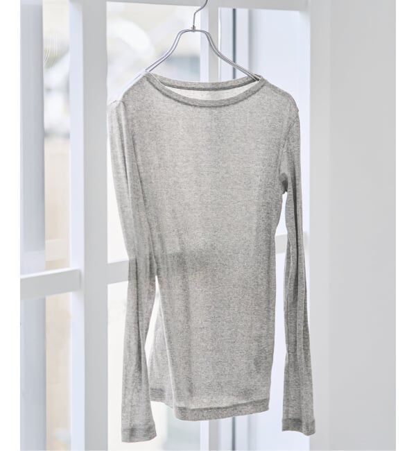 Spick and Span「《新色有り /  追加》シアーボートネックプルオーバー」|Tシャツ・カットソー|グレーベース