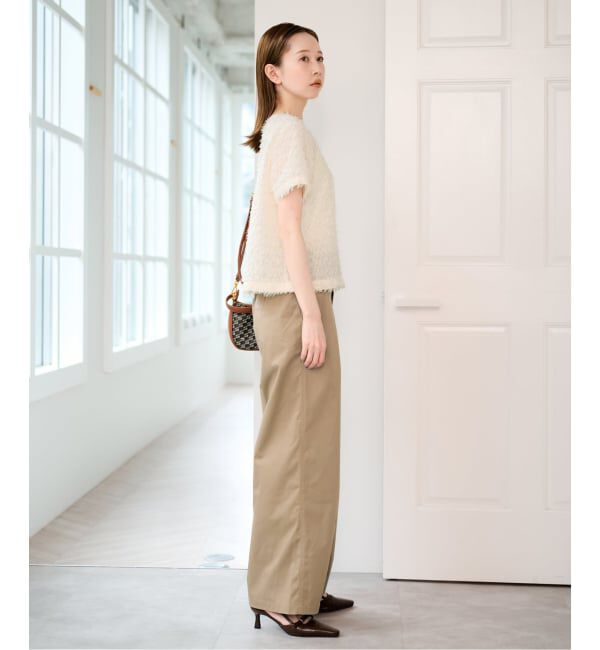 U by SPICK&SPAN「フェザーシアーハーフスリーブブラウス」|シャツ・ブラウス|