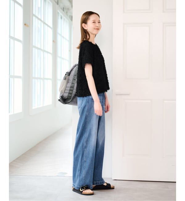 U by SPICK&SPAN「フェザーシアーハーフスリーブブラウス」|シャツ・ブラウス|