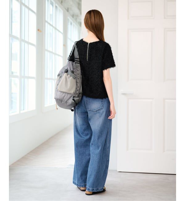U by SPICK&SPAN「フェザーシアーハーフスリーブブラウス」|シャツ・ブラウス|