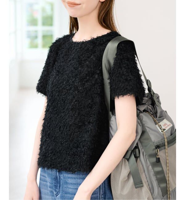 U by SPICK&SPAN「フェザーシアーハーフスリーブブラウス」|シャツ・ブラウス|