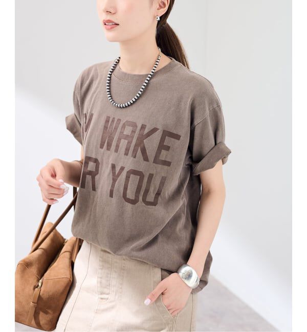 FRAMeWORK「STUDIO ANIMALS 別注IM WAKE FOR YOU TS」|Tシャツ・カットソー|ブラウン