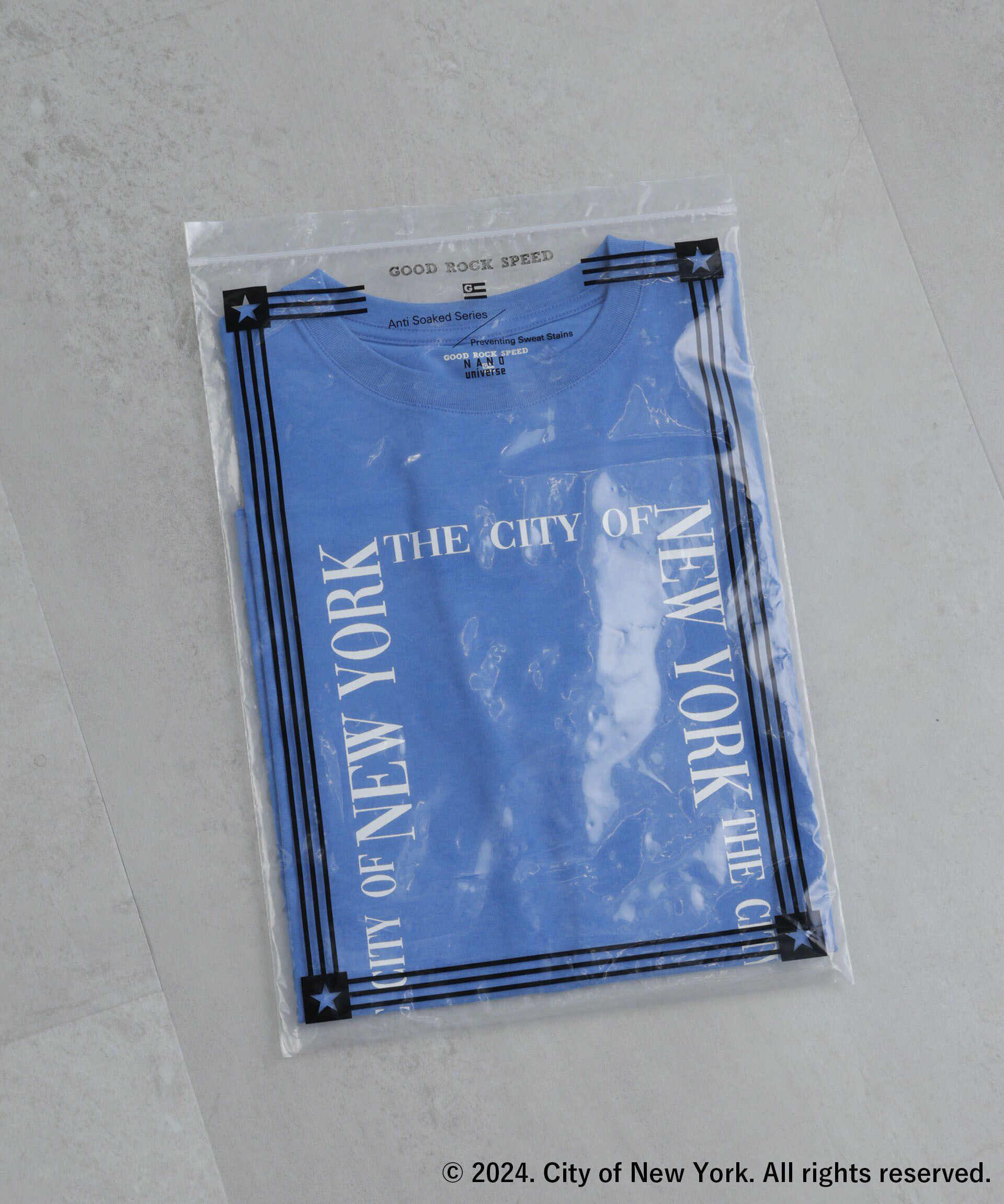 NANO universe「GOOD ROCK SPEED&times;Anti Soaked(R) 汗染み防止 NYC Tシャツ」|Tシャツ・カットソー|