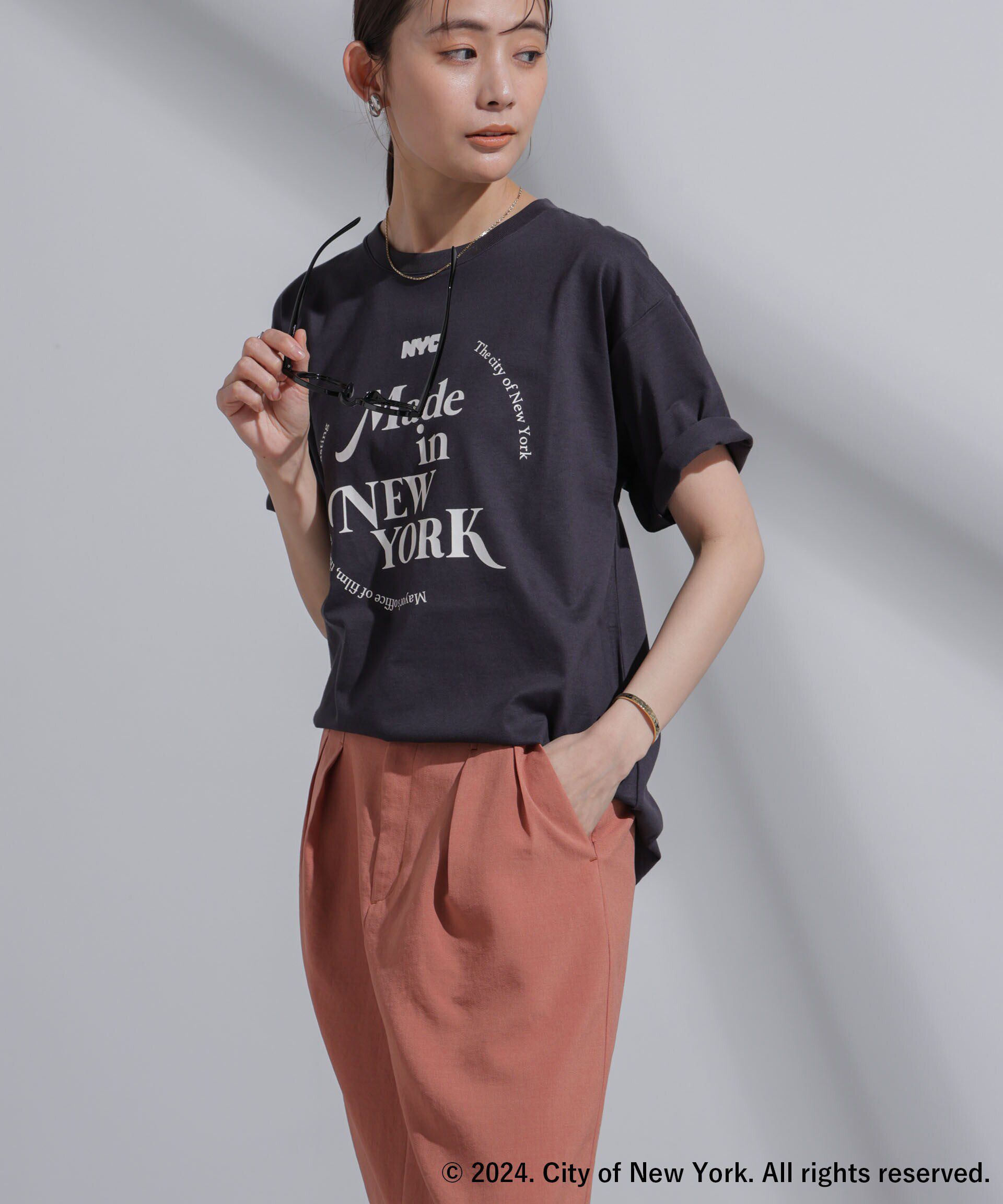 NANO universe「GOOD ROCK SPEED&times;Anti Soaked(R) 汗染み防止 NYC Tシャツ」|Tシャツ・カットソー|