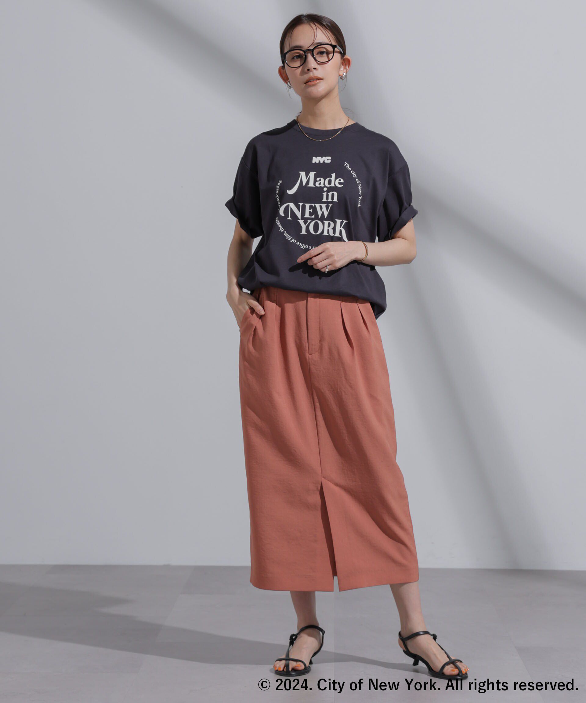 NANO universe「GOOD ROCK SPEED&times;Anti Soaked(R) 汗染み防止 NYC Tシャツ」|Tシャツ・カットソー|