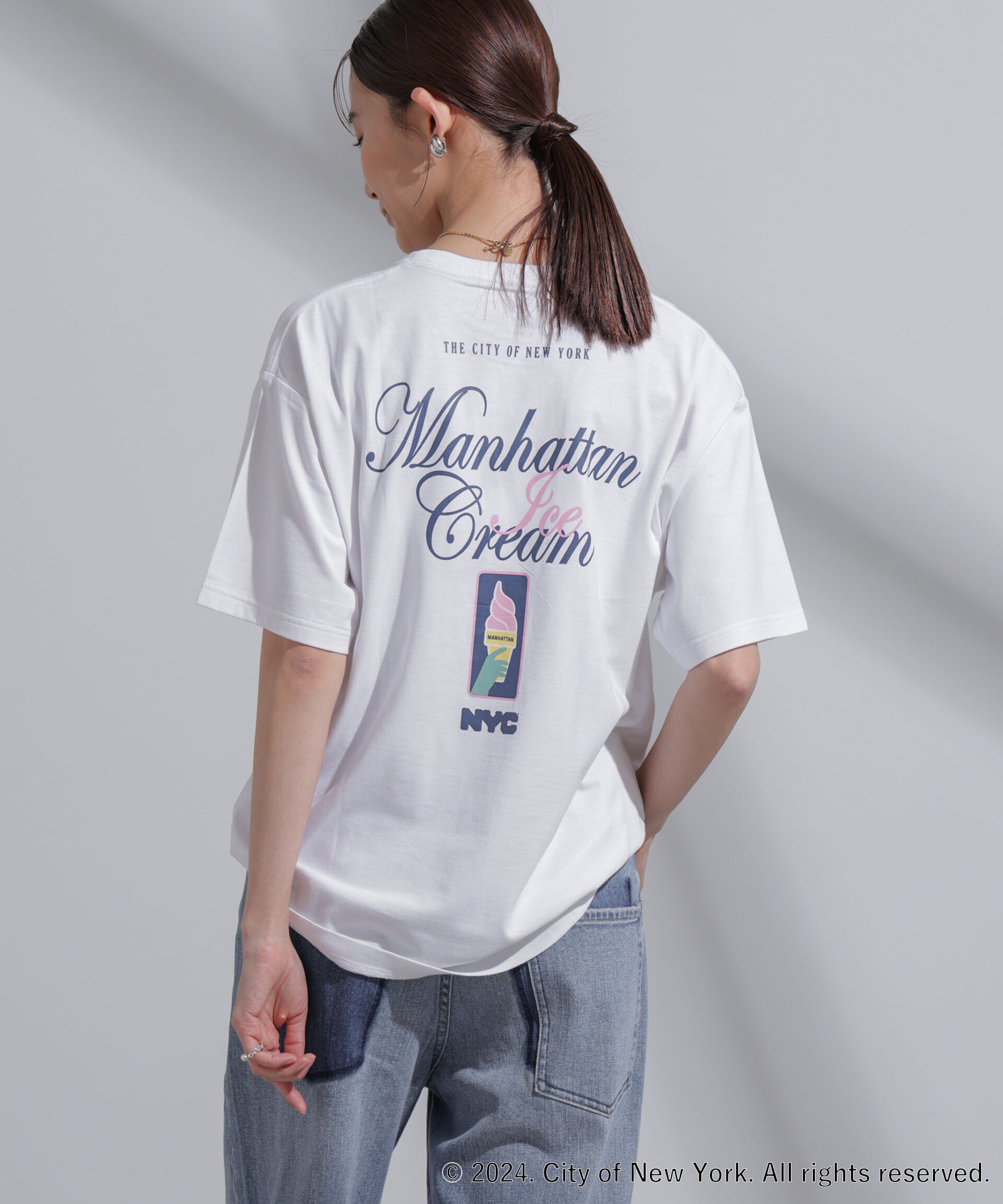 NANO universe「GOOD ROCK SPEED&times;Anti Soaked(R) 汗染み防止 NYC Tシャツ」|Tシャツ・カットソー|