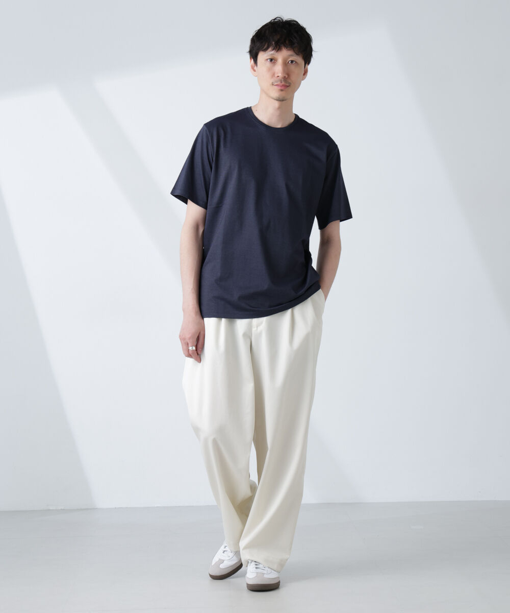 nano･universe「ソラーロライトストレッチクルーネックTシャツ(セットアップ可)」|Tシャツ・カットソー|