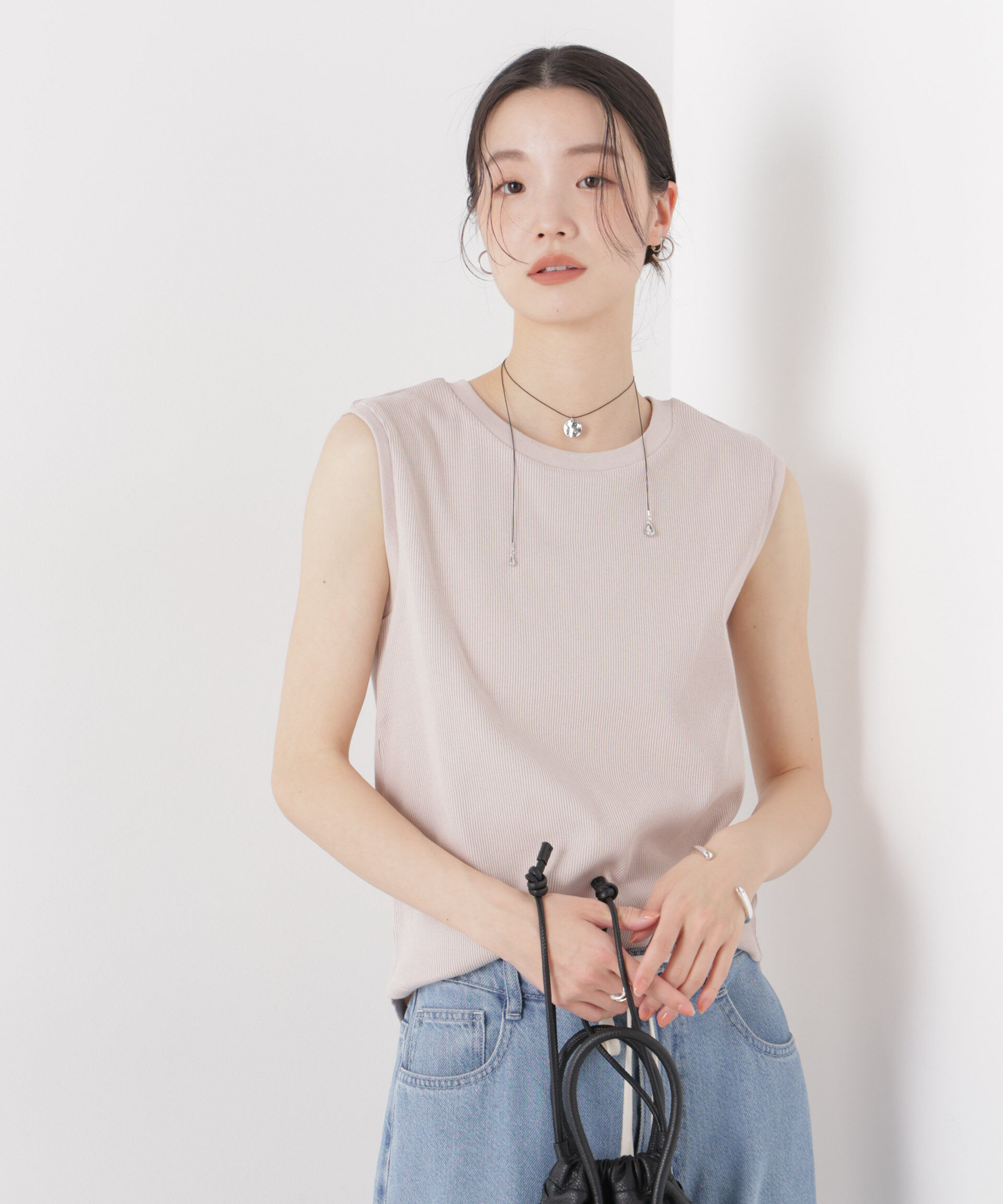 NANO universe「UVカット抗菌防臭吸水速乾イージーケアノースリーブトップス」|Tシャツ・カットソー|