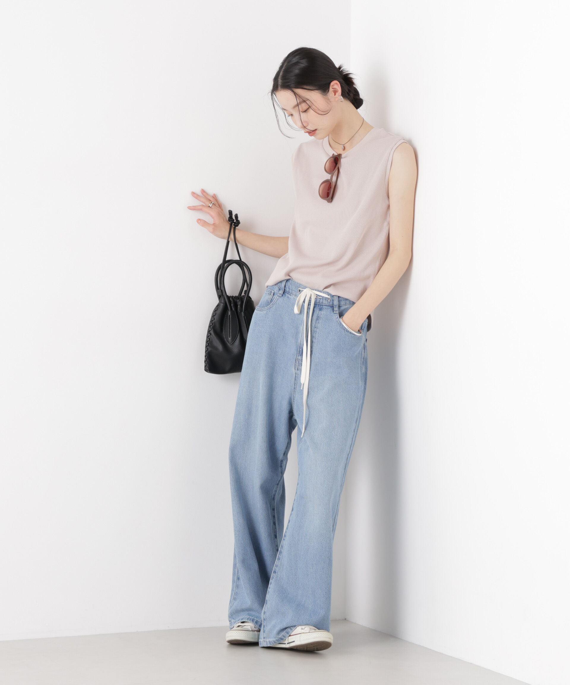 NANO universe「UVカット抗菌防臭吸水速乾イージーケアノースリーブトップス」|Tシャツ・カットソー|