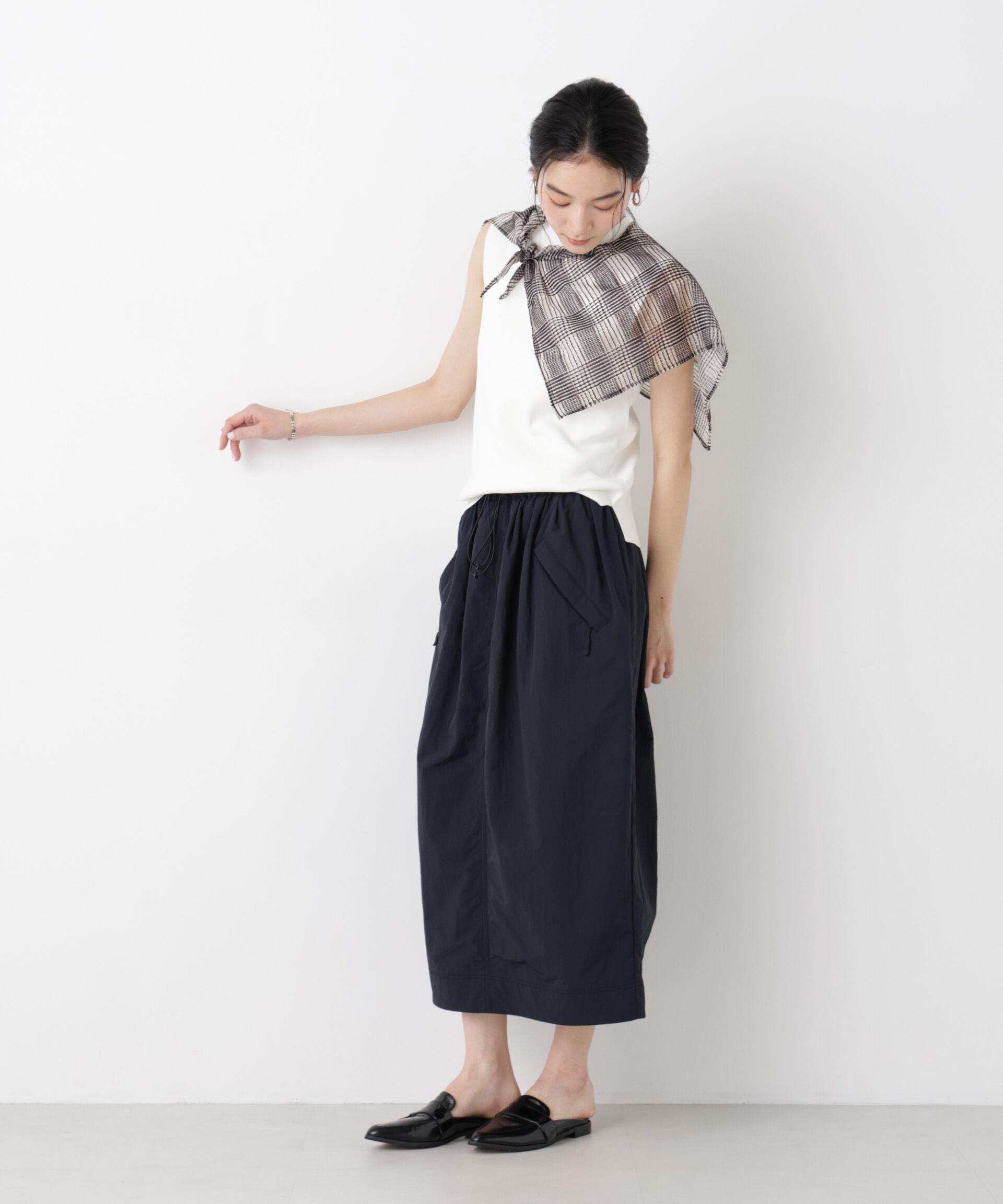 NANO universe「SUMMER VEIL KNIT 総針ノースリーブニット」|ニット・セーター|
