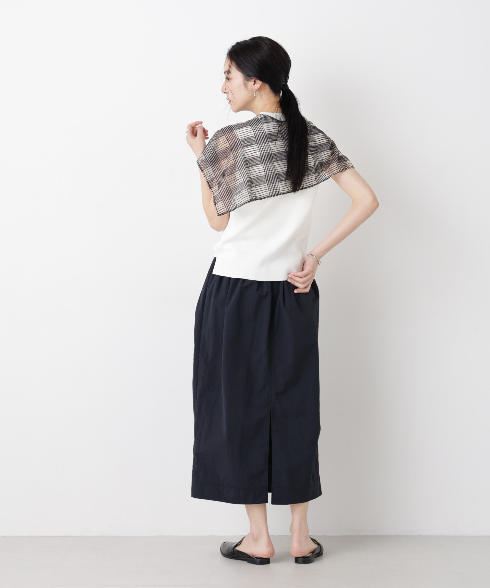 NANO universe「SUMMER VEIL KNIT 総針ノースリーブニット」|ニット・セーター|