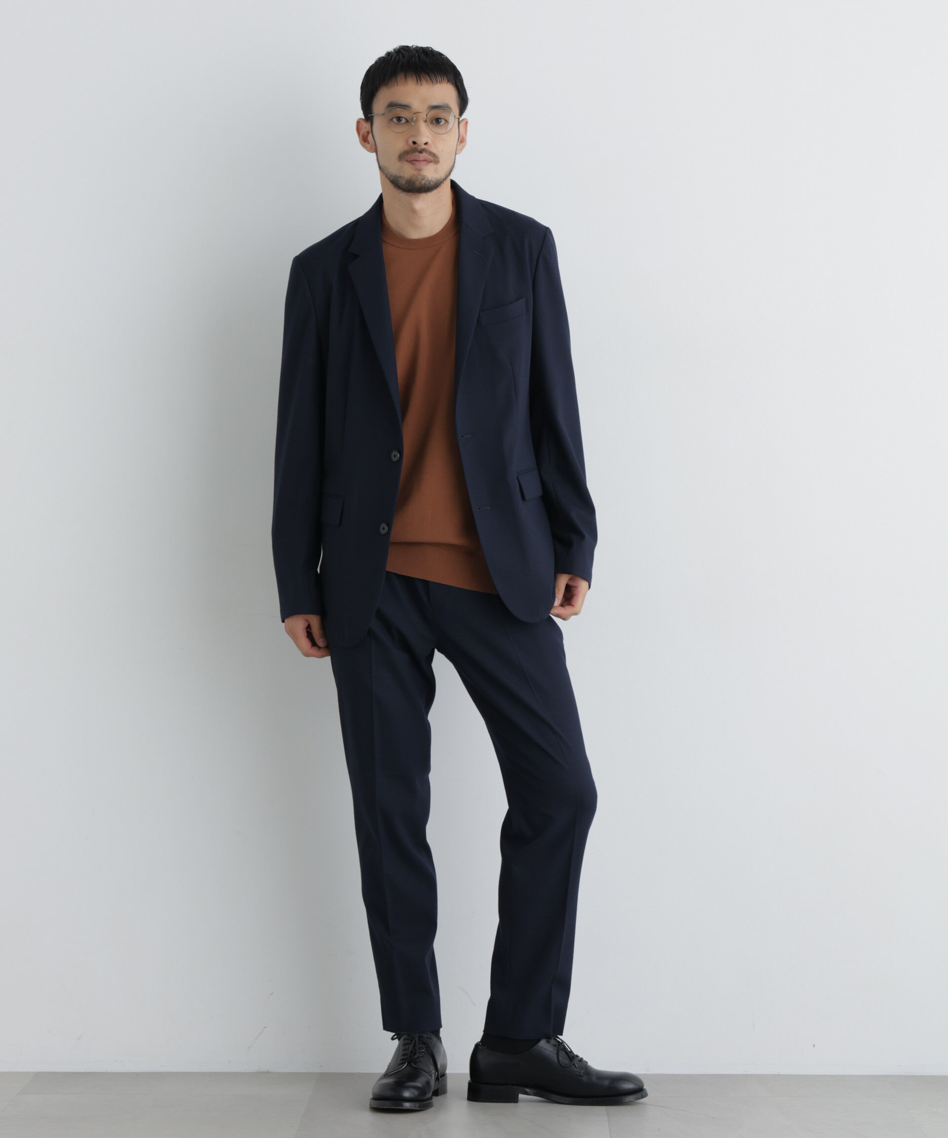 NANO universe「｢Damerino｣ T/Rスラブストレッチセットアップ/WASHABLE」|スーツ|ネイビー