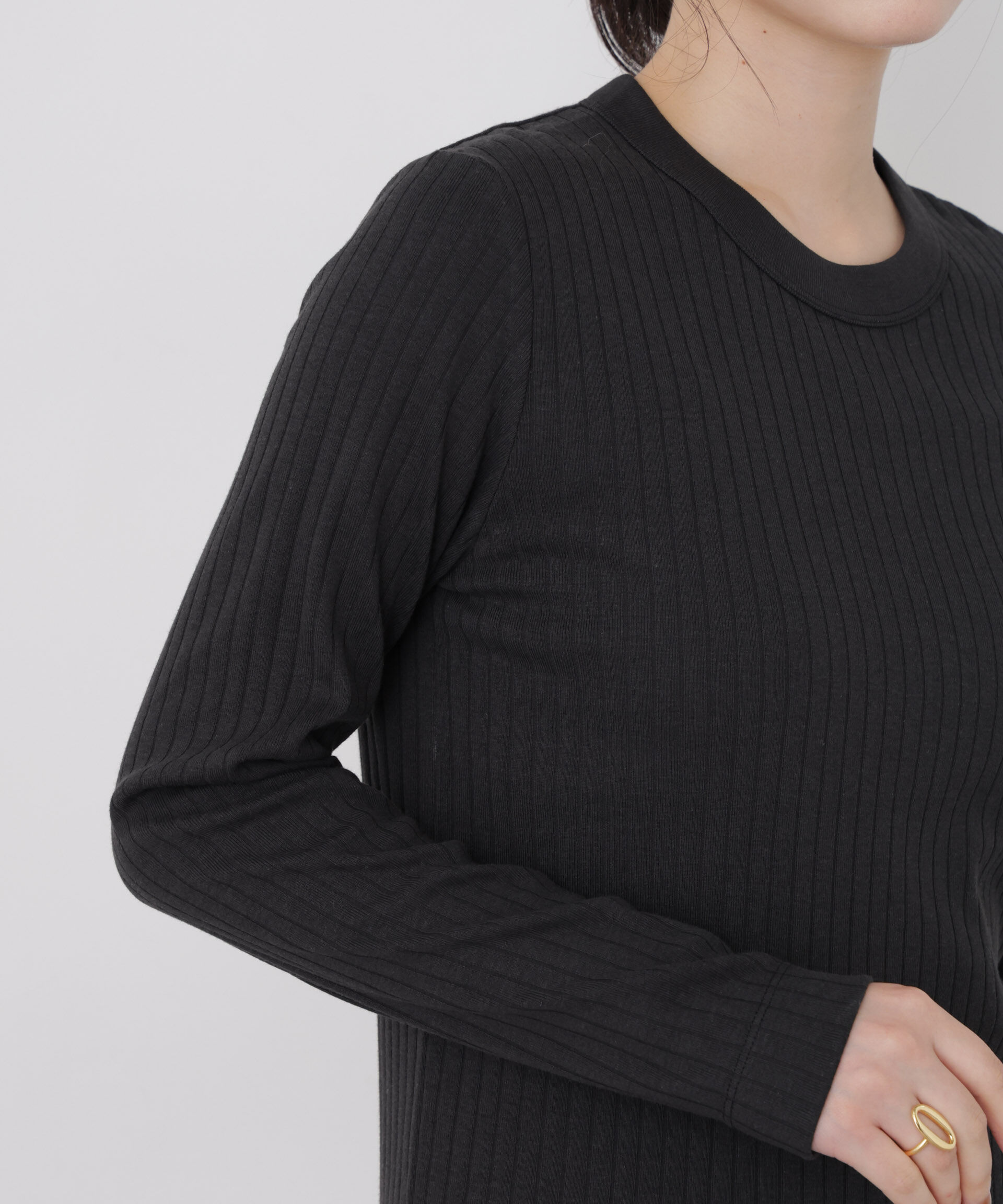 NANO universe「Anti Soaked(R) 汗染み防止リブロンT」|Tシャツ・カットソー|