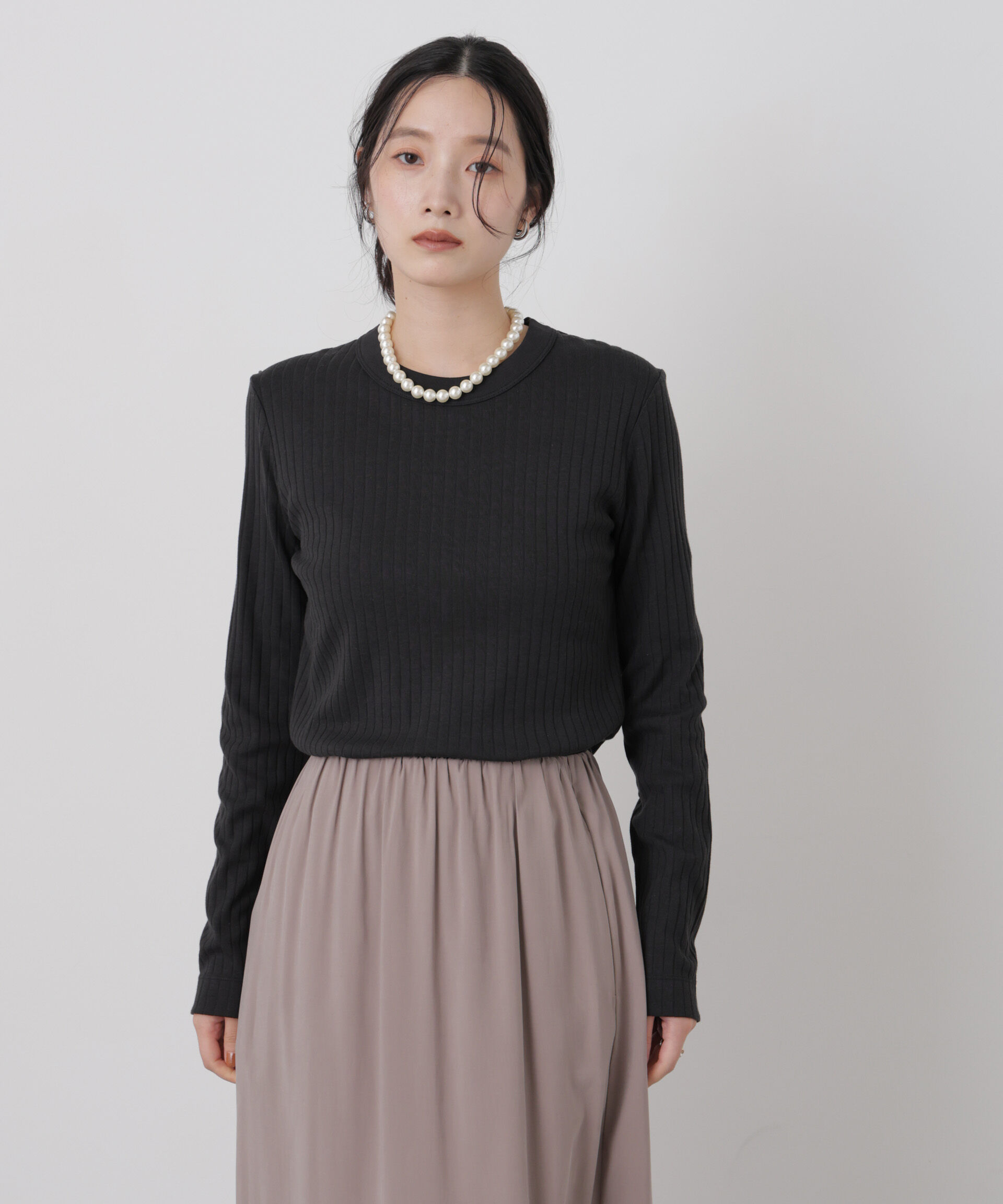 NANO universe「Anti Soaked(R) 汗染み防止リブロンT」|Tシャツ・カットソー|