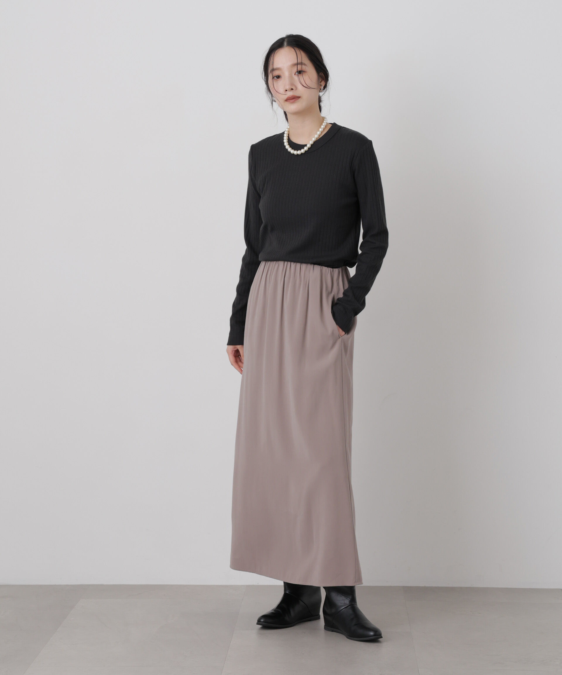 NANO universe「Anti Soaked(R) 汗染み防止リブロンT」|Tシャツ・カットソー|