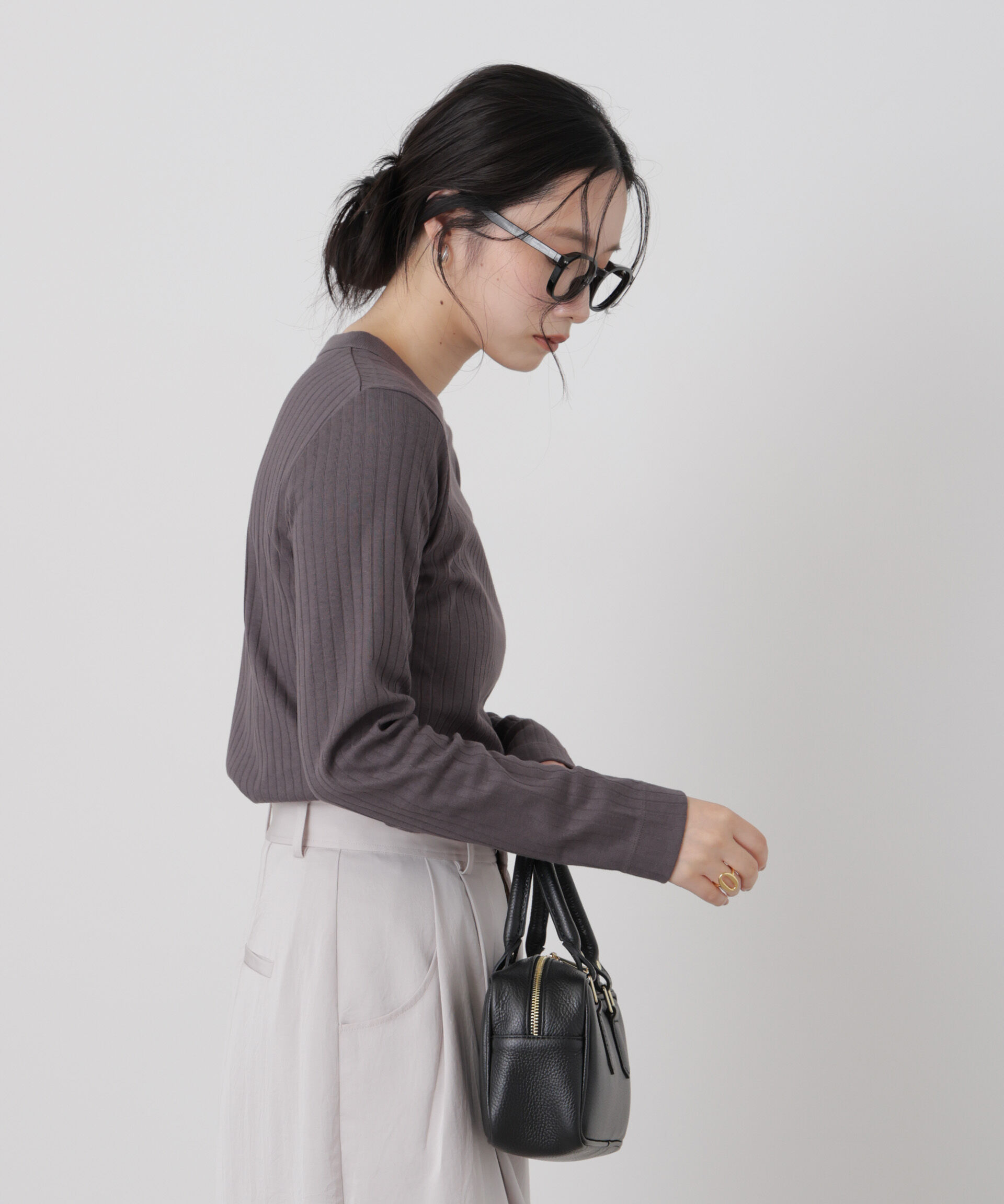 NANO universe「Anti Soaked(R) 汗染み防止リブロンT」|Tシャツ・カットソー|